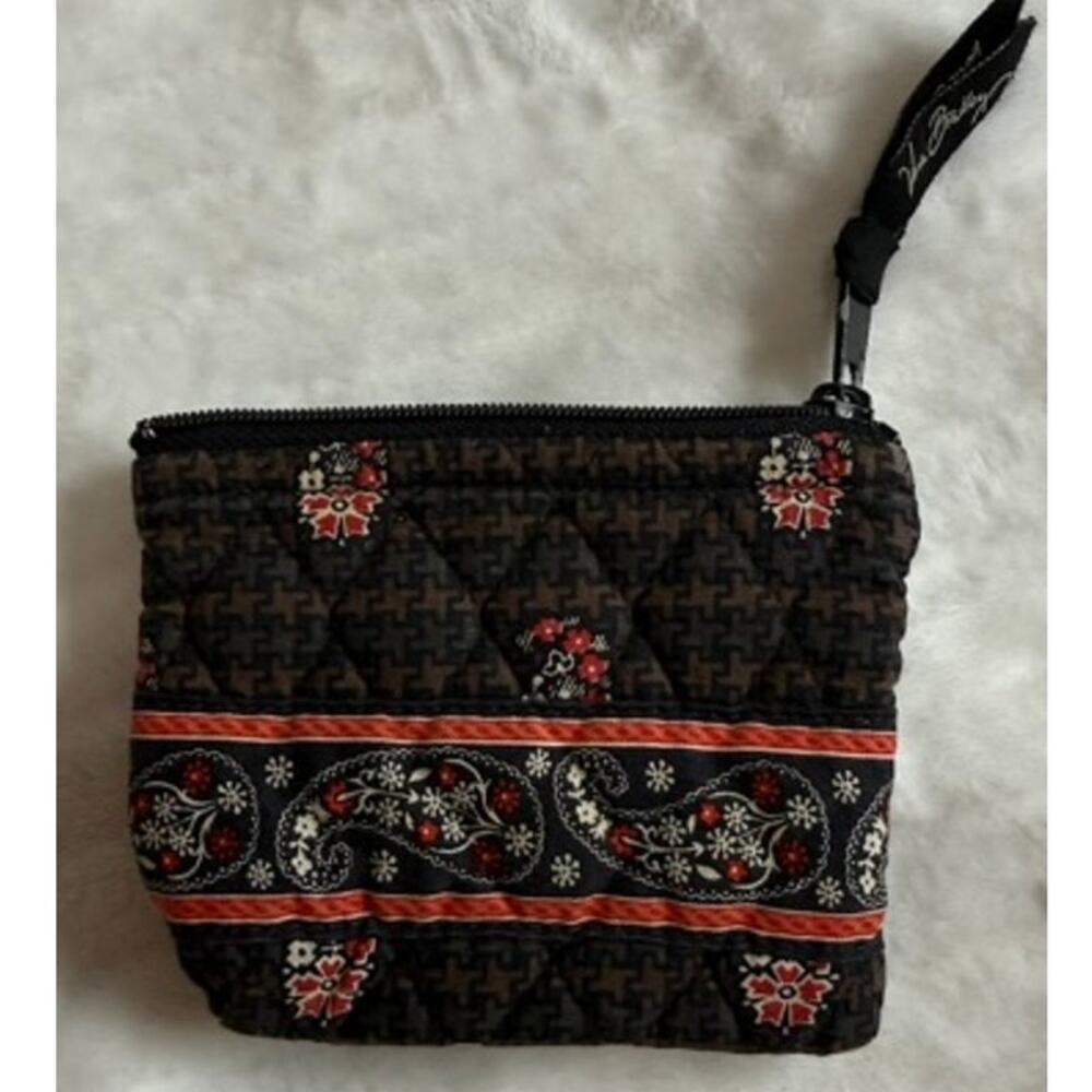 Vera Bradley Quilted Coin Purse in retired Houndstooth Brown